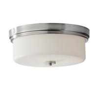 Elegant 3 Bulb Flush Ceiling Light In Polished Chrome With Led E27 60W Bulbs