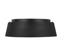 Elegant 3 Bulb Flush Light For Low Ceilings In Midnight Black