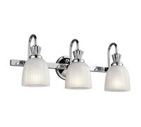 Elegant 3 Bulb Wall Light Sconce In Polished Chrome With Led G9 Bulbs