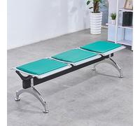 Elegant 3-Seat Reception Bench with Soft Cushions - Comfortable Waiting Chair for Airports Hospitals Banks Lounges - Stylish Hall Furniture in Blue & Green One Size