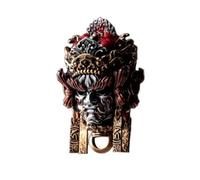 Elegant 3-Way Bead with Hanging Ring, Hand-Painted Multi-Material Inlay, Red Zircon Accents for DIY Bracelets