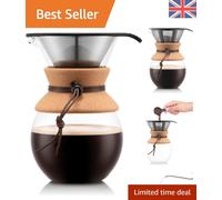 Elegant 34oz Pour Over Coffee Maker with Permanent Filter - Eco-Friendly Design