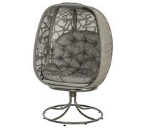 Elegant 360° Swivel Basket Seat with Padded Cushions for Comfort