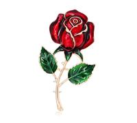 Elegant 3D Drip Enameled Rose Brooch Alloy Lapel Pin Providing Lightweight Comfort for Stylish Everyday Accessory Gift Brooch