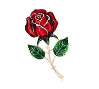 Elegant 3D Drip Enameled Rose Brooch Alloy Lapel Pin Providing Lightweight Comfort for Stylish Everyday Accessory Gift Brooch