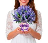 Elegant 3D Pop Up Lavender Bouquet Card - Calming Purple Flowers - Thoughtful Gift for Get Well, Sympathy, Mother's Day, Anniversary, Birthday- For Mom, Wife, Friend - Includes Envelope and Blank Note