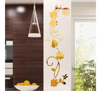 Elegant 3D Rattan Flower For Wall Stickers, Enhance Your Home Decor for Living Room and Bedroom (gold)