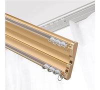 Elegant 3M Ceiling Curtain Track System Kit with Accessories DoppioCongiunto per Tende Easy Installation Perfect for Divider Curtains Gold Color