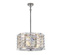 Elegant 4 Bulb Ceiling Pendant Light Fitting In Polished Nickel For Modern Interiors