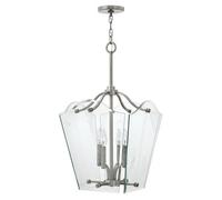 Elegant 4 Bulb Ceiling Pendant Light In Polished Antique Nickel For Modern Interiors