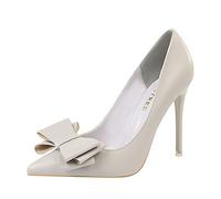 Elegant 4-Inch Pointed Toe Stiletto Heels for Women, Perfect for Parties, Proms, Weddings, Bridal & Bridesmaid Affairs Gray