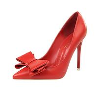 Elegant 4-Inch Pointed Toe Stiletto Heels for Women, Perfect for Parties, Proms, Weddings, Bridal & Bridesmaid Affairs Red