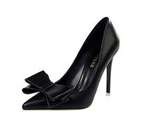 Elegant 4-Inch Pointed Toe Stiletto Heels for Women, Perfect for Parties, Proms, Weddings, Bridal & Bridesmaid Affairs Black
