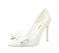 Elegant 4-Inch Pointed Toe Stiletto Heels for Women, Perfect for Parties, Proms, Weddings, Bridal & Bridesmaid Affairs White