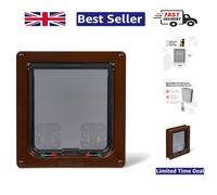 Closer Pets 221 Large Cat Flap - Brown - Brown Cat Flap