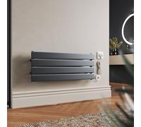 ELEGANT 400W Smart Electric Radiator Heater with WiFi Control, Energy-Efficient Wall-Mounted Panel Heater for Home & Office, Dual Install Horizontally or Vertically, Anthracite, 300x800mm