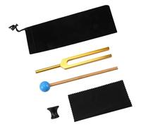Elegant 432Hz Tuning Fork with Hammer Black Base & Cleaning Cloth Deeping Relaxation Assist for Mind & Body Harmonious