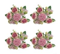 Elegant 4PCS Silk Peonies For Floral Arrangements And Decor, For Allergy Friendly And Easy To Style For For All Occasions(Bean sand color)