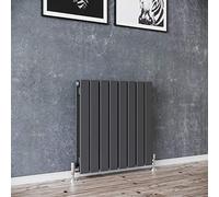 ELEGANT 600 x 600 mm Anthracite Horizontal Column Designer Radiator Double Flat Panel Radiator Heater