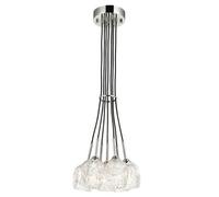 Elegant 7 Bulb Chandelier Ceiling Light In Highly Polished Nickel With Led G9 Bulbs