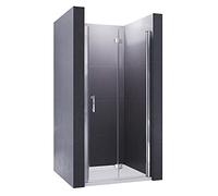 ELEGANT 700mm Bifold Shower Enclosure Frameless Bathroom Shower Doors 6mm Safety Bi-Fold Glass, Wetroom Shower Cubicles Reversible Folding Shower Door