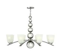 Elegant 8 Bulb Chandelier Ceiling Light In Highly Polished Nickel Finish