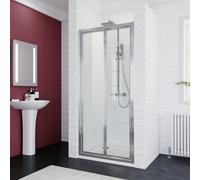 ELEGANT 800 x 800 mm Bi Fold Shower Door Enclosure Cubicle with Shower Tray Set