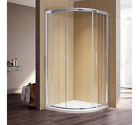 ELEGANT 800 x 800 mm Quadrant Shower Door 6mm Sliding Glass Cubicle Door Offset Quadrant Shower Enclosure