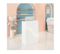 Elegant 80cm LED Light Reception Desk with Drawers Modern Front Counter for Clothing Store & Beauty Salon Stylish White Welcome Table for Businesses