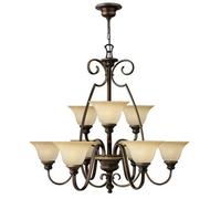 Elegant 9 Bulb Antique Bronze Chandelier With Led E27 Bulbs For Stunning Home Decor