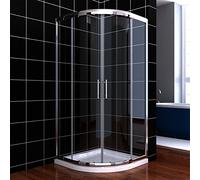 ELEGANT 900 x 900 mm Offset Quadrant Shower Enclosure 6mm Tempered Sliding Glass Cubicle Door