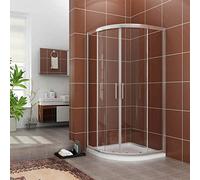 ELEGANT 900 x900mm Quadrant Shower Enclosure 6mm Easy Clean Glass Sliding Shower Cubicle Door