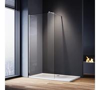 ELEGANT 900mm Wet Room Shower Screen Panel 8mm Easy Clean Glass Walk in Shower Enclosure