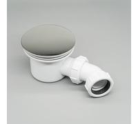 ELEGANT 90mm Shower Waste Trap, Fast Flow and Easy Clean Shower Enclosure Waste Tray (Chrome)