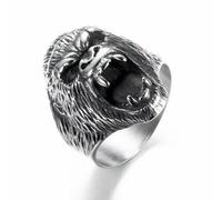Elegant 925 Silver Fashion King Kong Gorilla Ape Ring Size 11.5