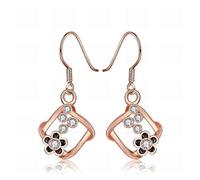 elegant a pair of small exquisite flowers popular rose lady earrings//flashing/diamonds/ia made/hook earrings,colour:c