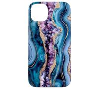 Elegant Abstract Pattern Blue Teal Purple Pink Case for iPhone 14 Plus