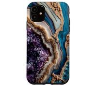 Elegant Abstract Pattern Purple Teal Case for iPhone 11