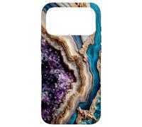 Elegant Abstract Pattern Purple Teal Case for iPhone 17 Pro Max