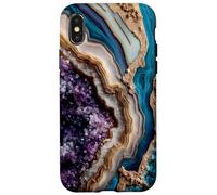 Elegant Abstract Pattern Purple Teal Case for iPhone X/XS
