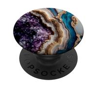 Elegant Abstract Pattern Purple Teal PopSockets Adhesive PopGrip
