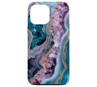 Elegant Abstract Pattern Teal Purple Case for iPhone 13 Pro Max
