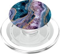 Elegant Abstract Pattern Teal Purple PopSockets PopGrip for MagSafe