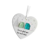 Elegant Acrylic Holiday Keepsakes With Double Sided Design Perfect Housewarming Neighbor Friend Ceramic Friendship Ornament