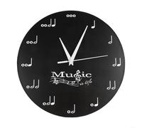 Elegant Acrylic Wall Clock with Musical Symbols and Creative Number Design, Perfect for Adding a Musical Touch to Living Rooms, Studios, and Interior Spaces