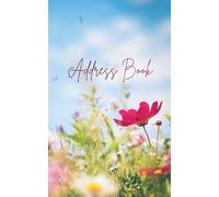 Elegant Address Book with Phone and Password Sections with Alphabetical Tabs: Large Print Password Book, A5, Floral Design