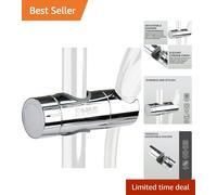 Elegant Adjustable Chrome Shower Holder for 18-25mm Bars - Universal Fit