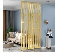 Elegant Adjustable Floor-to-Ceiling Room Divider - 101.18" High Grille Partition for Home Cafe Hotel and Office - Stylish Space Separator for Entrance Hall and Teahouse