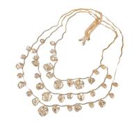 Elegant Adjustable Length Tassels Necklace Adjustable Length Neckchain Handmade Clavicle Chain Choker For Stylish Women Zinc Alloy Jewelry