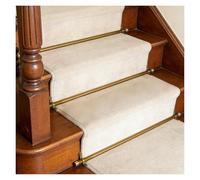 Elegant Adjustable Stair Runner Rods - Heavy-Duty Non-Slip Vintage Brass Carpet Bar Set for Secure Treads - Ideal for Stairways & Runners, 12 Pack, 44in/112cm